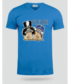 pugsnrosesdog T-shirt Scollo V