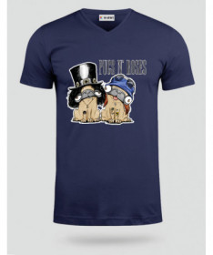 pugsnrosesdog T-shirt Scollo V