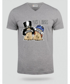 pugsnrosesdog T-shirt Scollo V