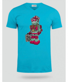 robotboombox T-shirt Scollo V