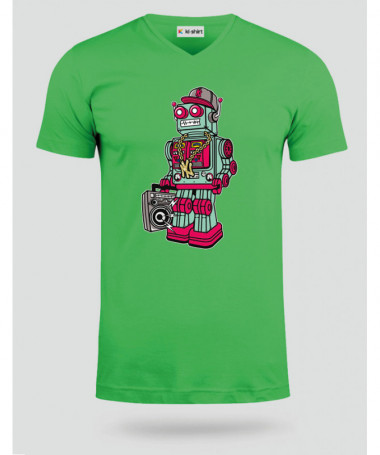 robotboombox T-shirt Scollo V