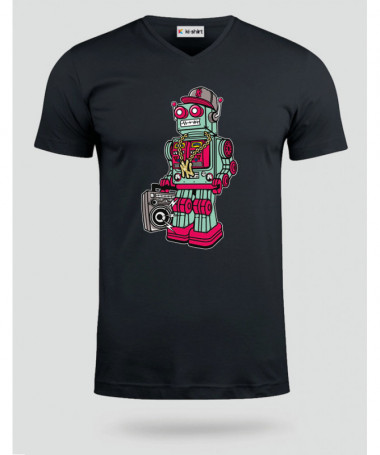 robotboombox T-shirt Scollo V