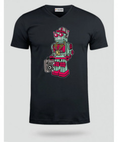 robotboombox T-shirt Scollo V